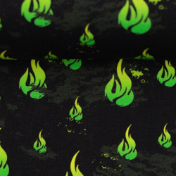 Baumwolle - Mystic Dragons Flammen